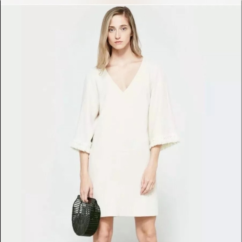 NWT Need Supply Co Stelen Size Small Beige 3/4 Sleeve Tunic/Shift Dress